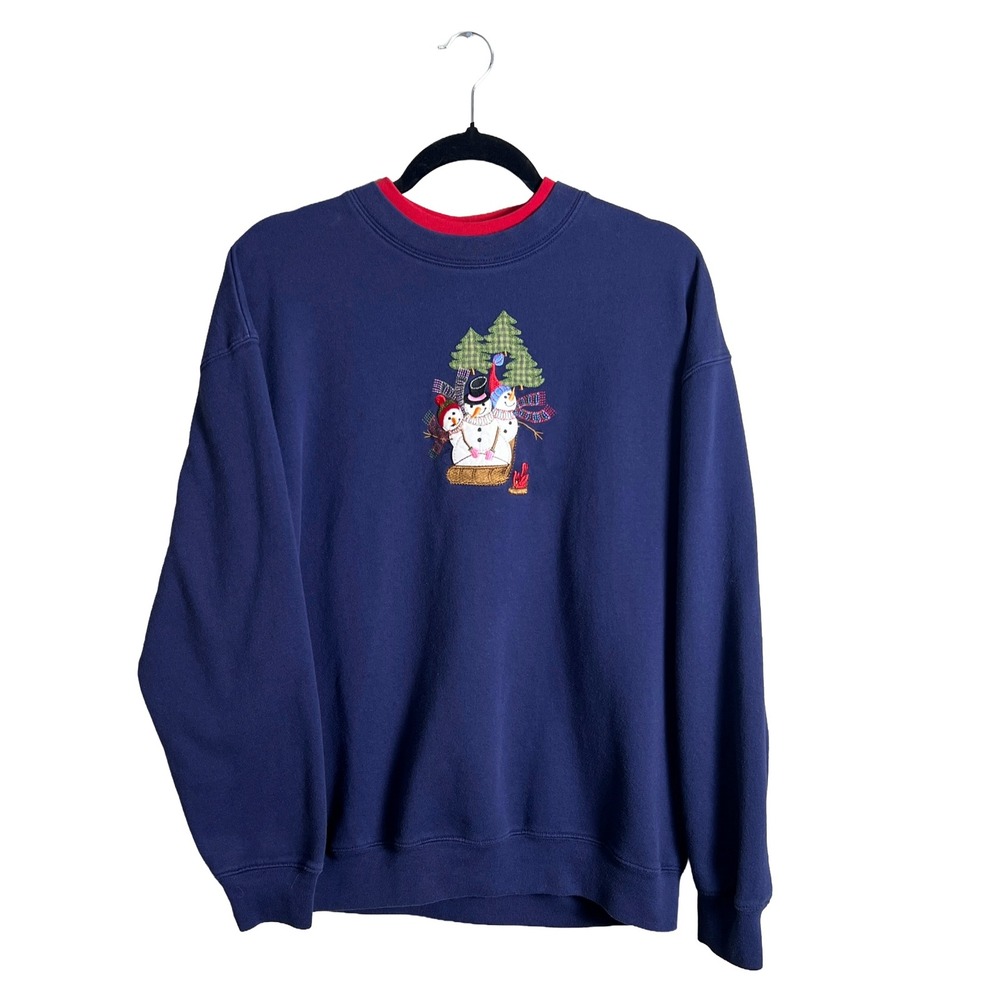 Vintage M&C Sportswear‎ Snowman Sweatshirt Crewneck Christmas XL